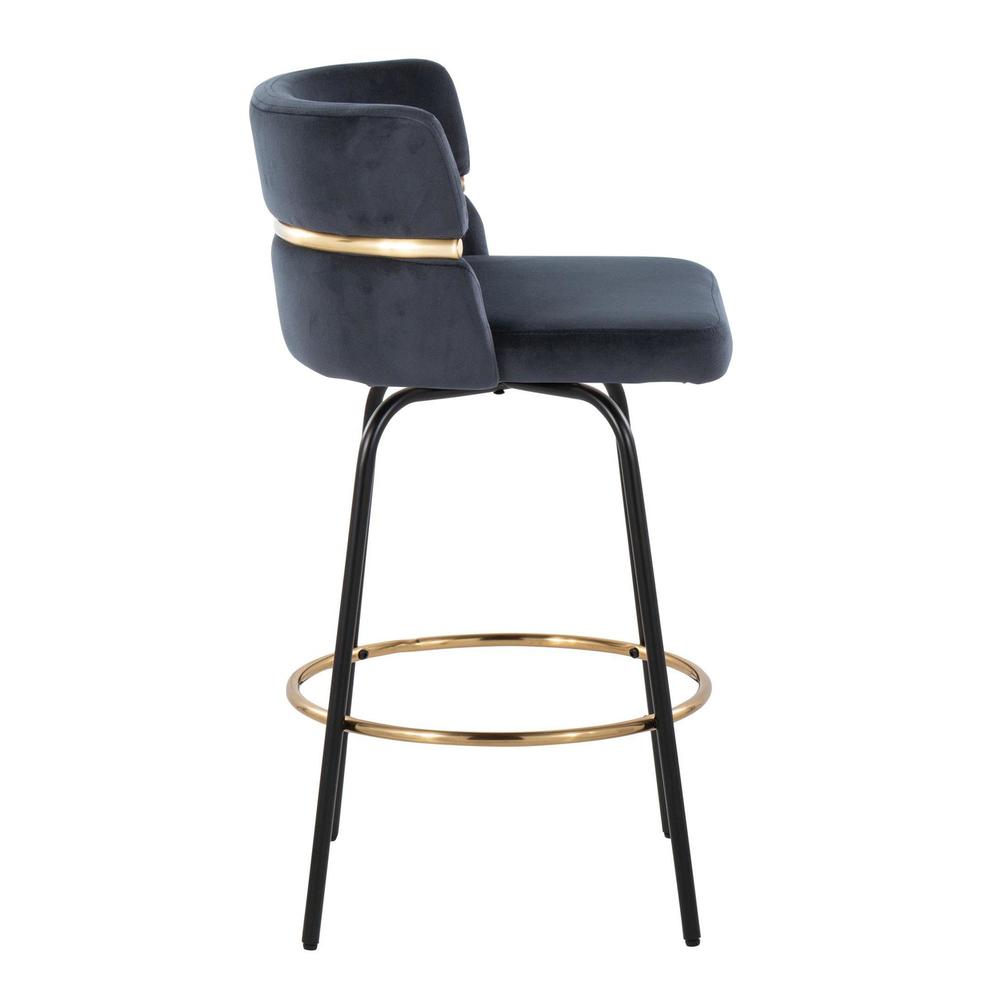 Black Cinch Claire 26" Fixed-Height Counter Stool - Set of 2