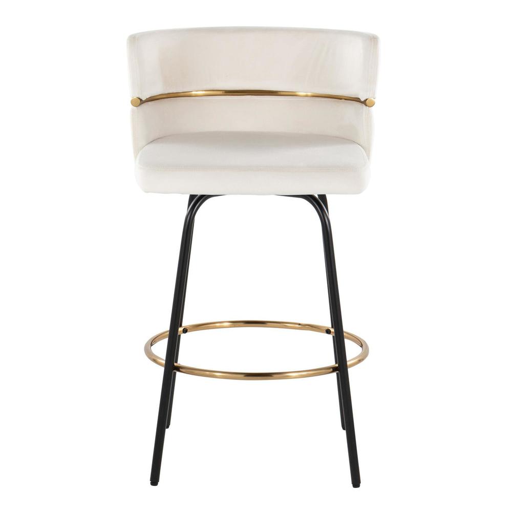 Beige Cinch Claire 26" Fixed-Height Counter Stool - Set of 2