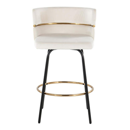 Beige Cinch Claire 26" Fixed-Height Counter Stool - Set of 2
