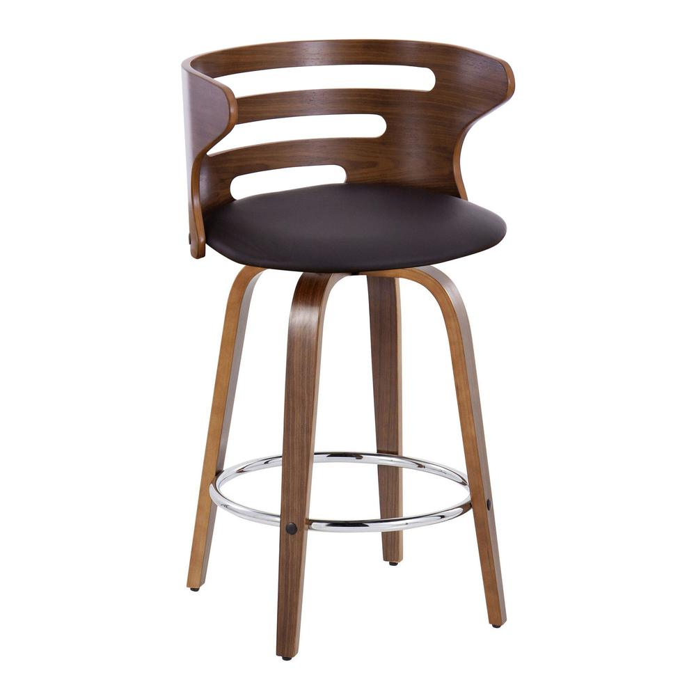 Brown Cosini 26" Fixed-Height Counter Stool - Set of 2