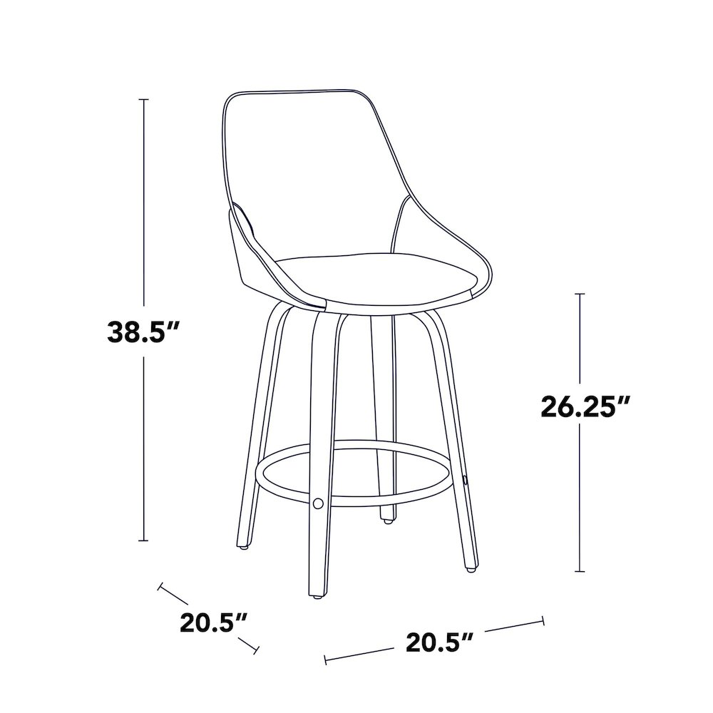 Diana 26" Fixed-Height Counter Stool - Set of 2