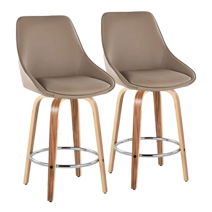 Diana 26" Fixed-Height Counter Stool - Set of  2