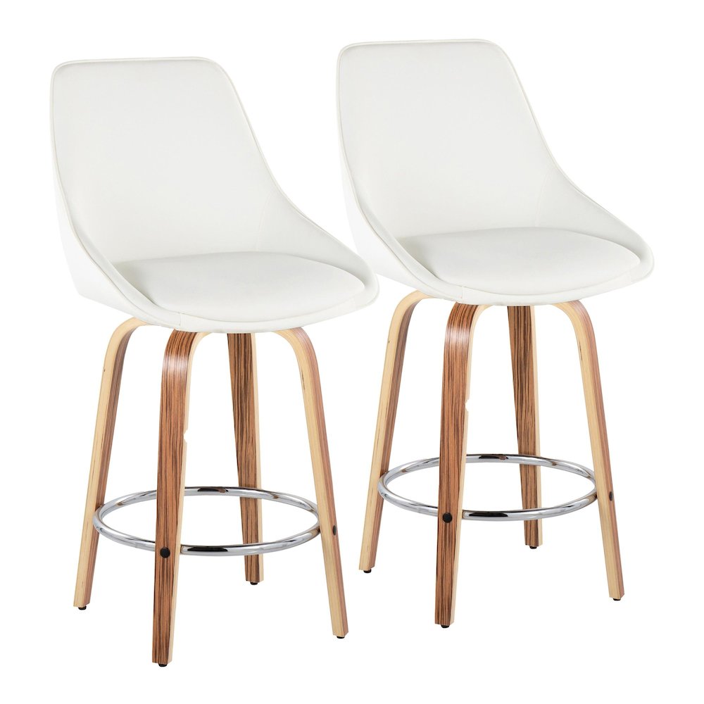 Diana 26" Fixed-Height Counter Stool - Set of  2