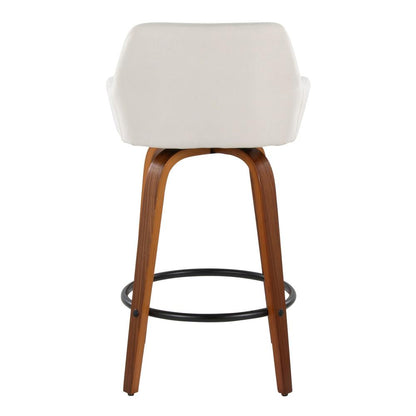 Beige Daniella 26" Fixed-Height Counter Stool - Set of 2