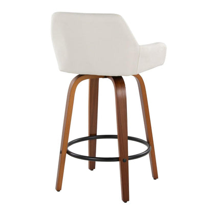 Beige Daniella 26" Fixed-Height Counter Stool - Set of 2