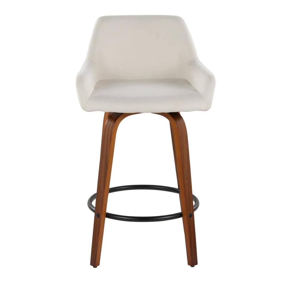 Beige Daniella 26" Fixed-Height Counter Stool - Set of 2