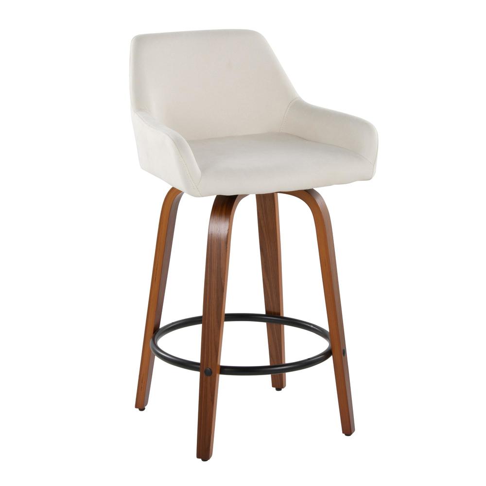 Beige Daniella 26" Fixed-Height Counter Stool - Set of 2