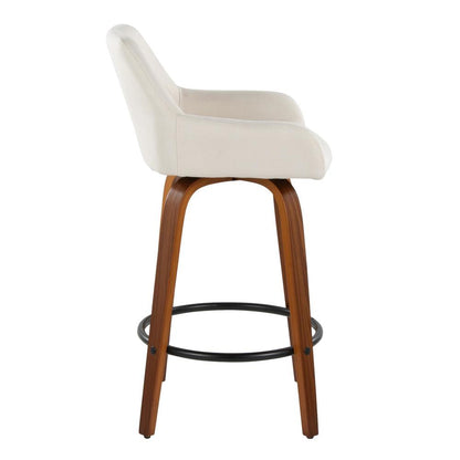 Beige Daniella 26" Fixed-Height Counter Stool - Set of 2