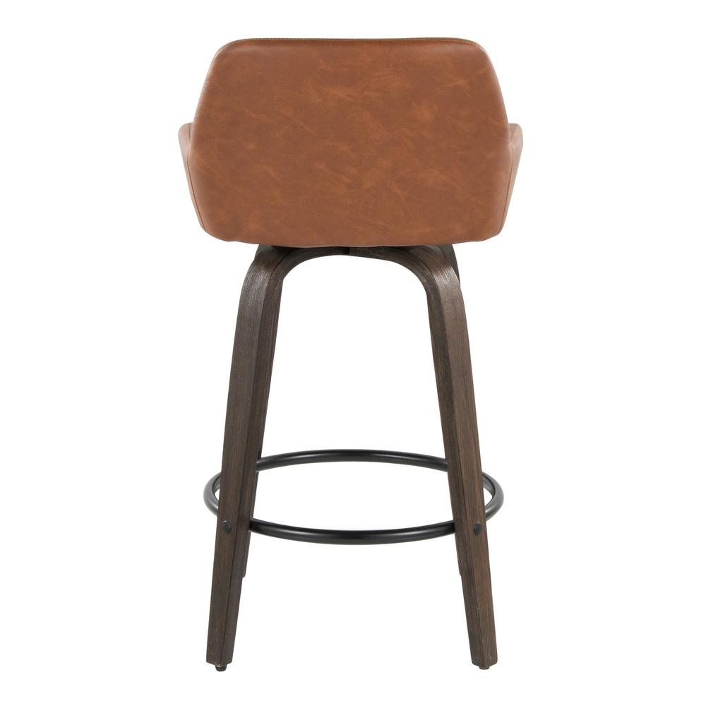 Brown Daniella 26" Fixed-Height Counter Stool - Set of 2