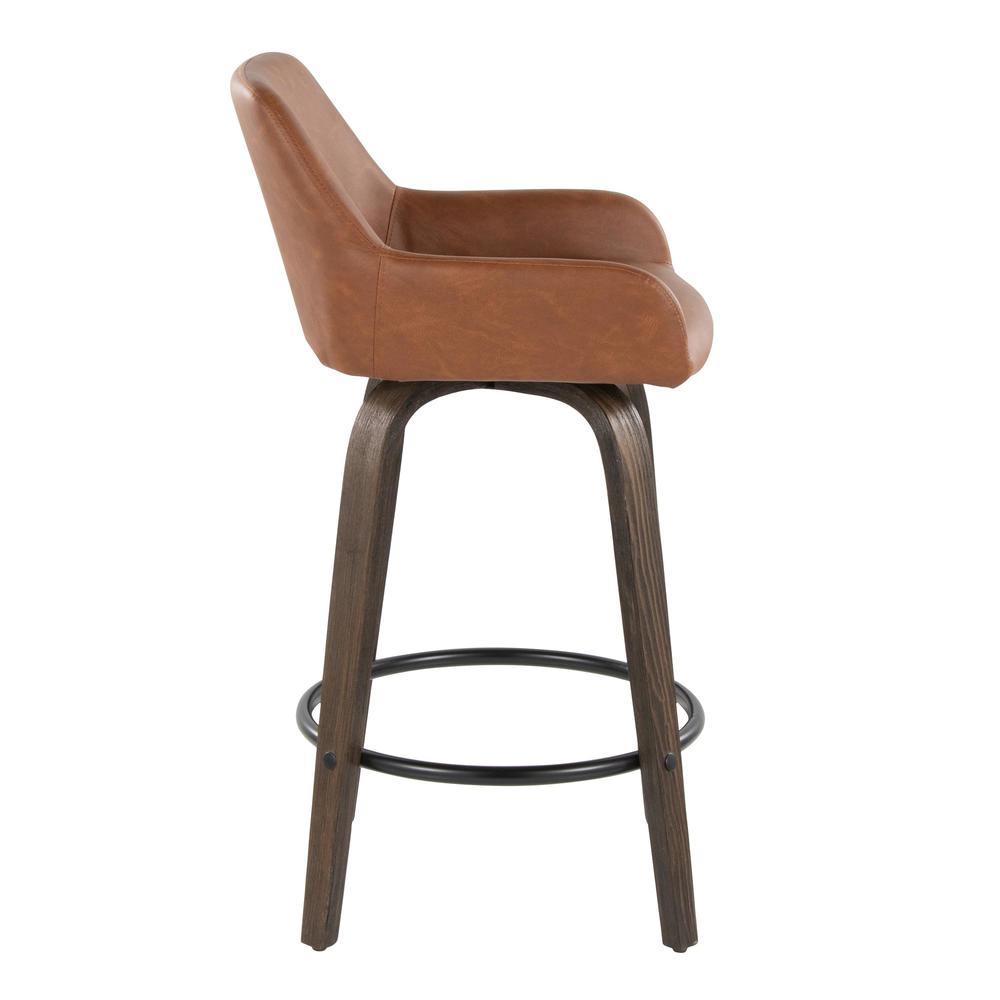 Brown Daniella 26" Fixed-Height Counter Stool - Set of 2