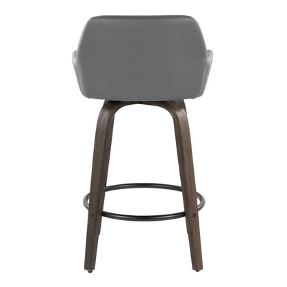 Brown Daniella 26" Fixed-Height Counter Stool - Set of 2