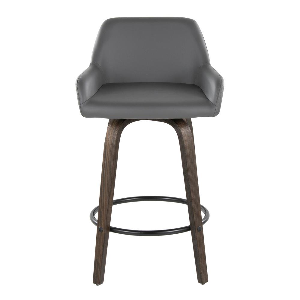 Brown Daniella 26" Fixed-Height Counter Stool - Set of 2