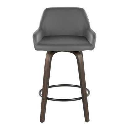 Brown Daniella 26" Fixed-Height Counter Stool - Set of 2