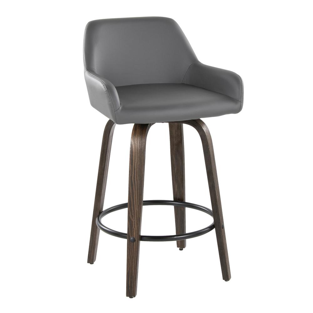 Brown Daniella 26" Fixed-Height Counter Stool - Set of 2