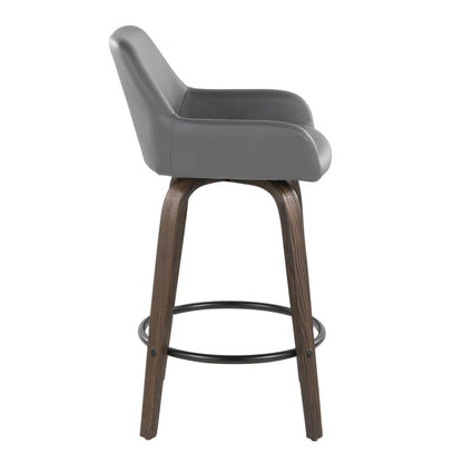 Brown Daniella 26" Fixed-Height Counter Stool - Set of 2