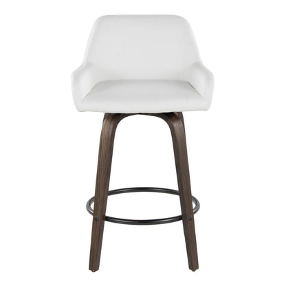 Brown Daniella 26" Fixed-Height Counter Stool - Set of 2