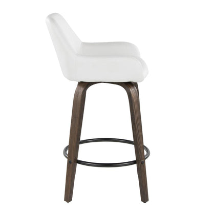 Brown Daniella 26" Fixed-Height Counter Stool - Set of 2