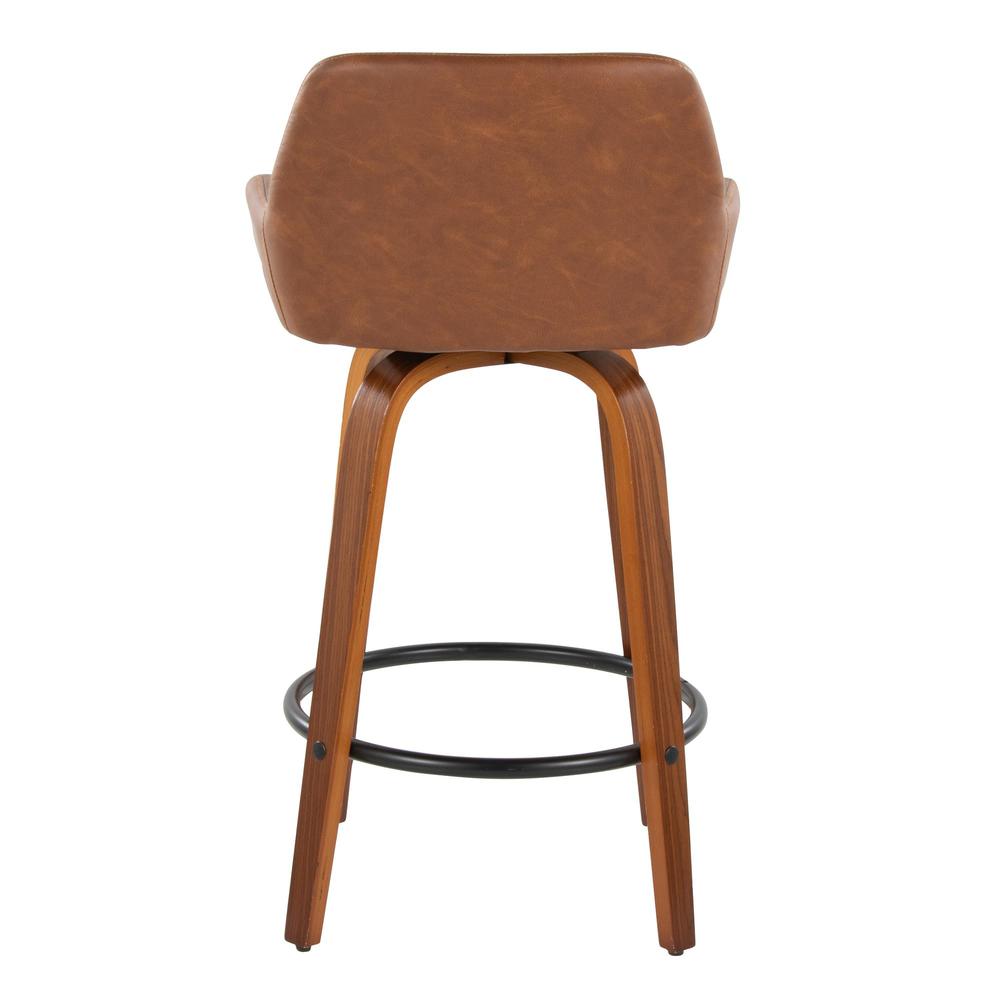 Brown Daniella 26" Fixed-Height Counter Stool - Set of 2