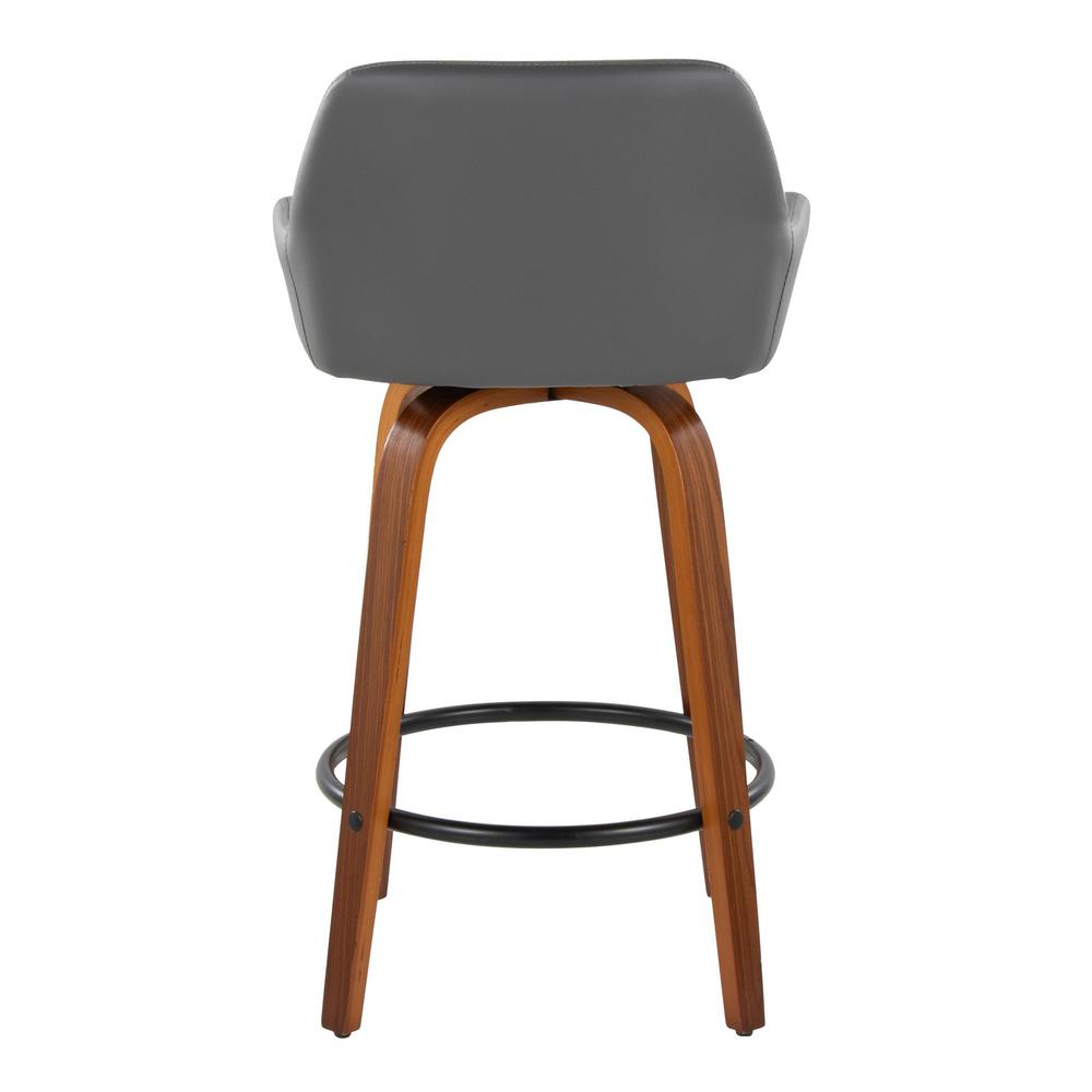 Grey Daniella 26" Fixed-Height Counter Stool - Set of 2