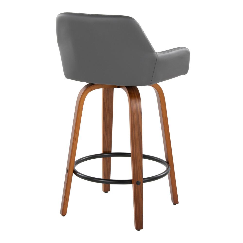 Grey Daniella 26" Fixed-Height Counter Stool - Set of 2