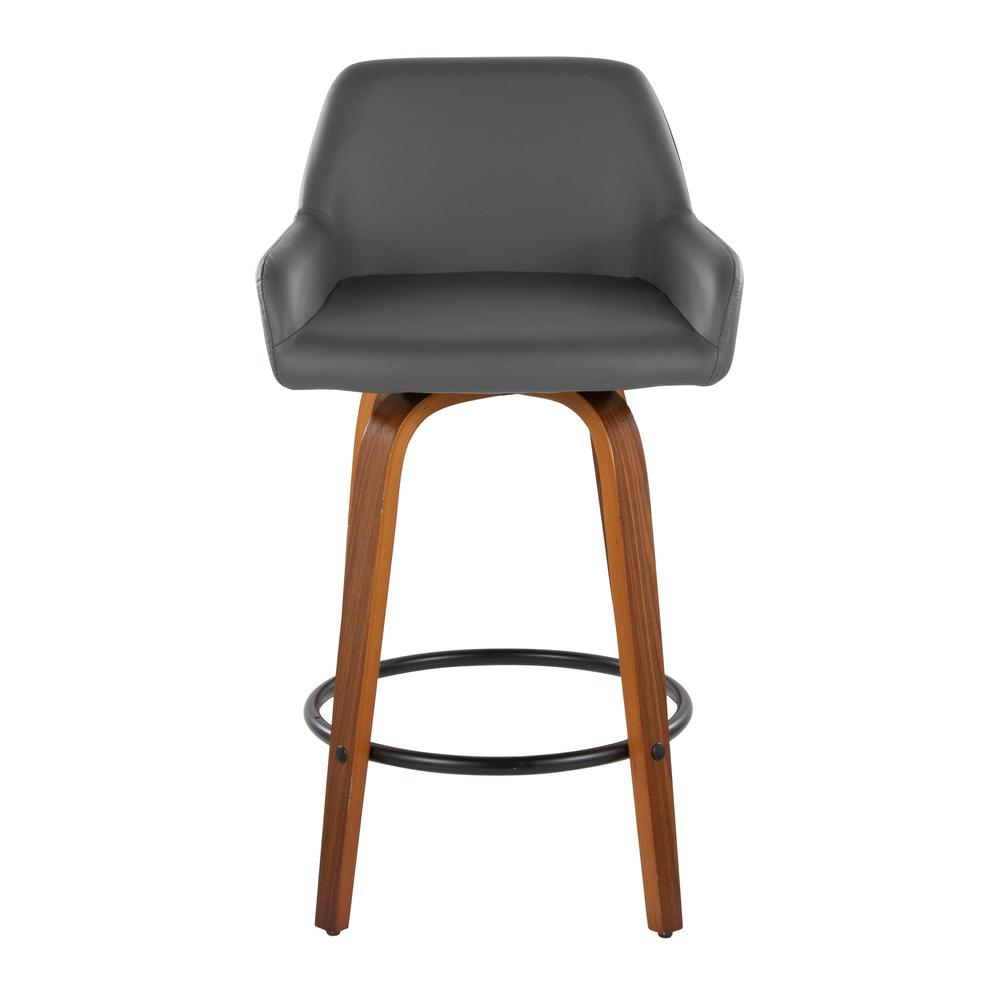 Grey Daniella 26" Fixed-Height Counter Stool - Set of 2