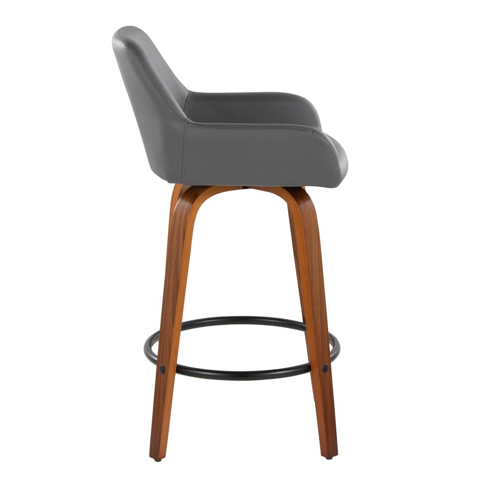 Grey Daniella 26" Fixed-Height Counter Stool - Set of 2