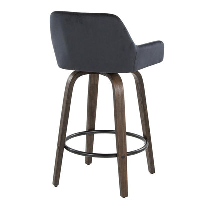 Brown Daniella 26" Fixed-Height Counter Stool - Set of 2