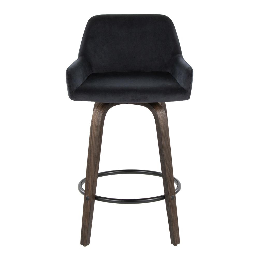 Brown Daniella 26" Fixed-Height Counter Stool - Set of 2