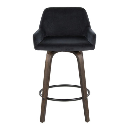 Brown Daniella 26" Fixed-Height Counter Stool - Set of 2