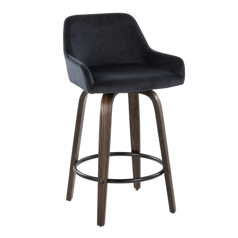 Brown Daniella 26" Fixed-Height Counter Stool - Set of 2