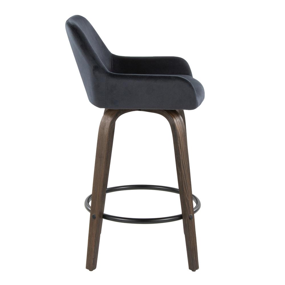 Brown Daniella 26" Fixed-Height Counter Stool - Set of 2