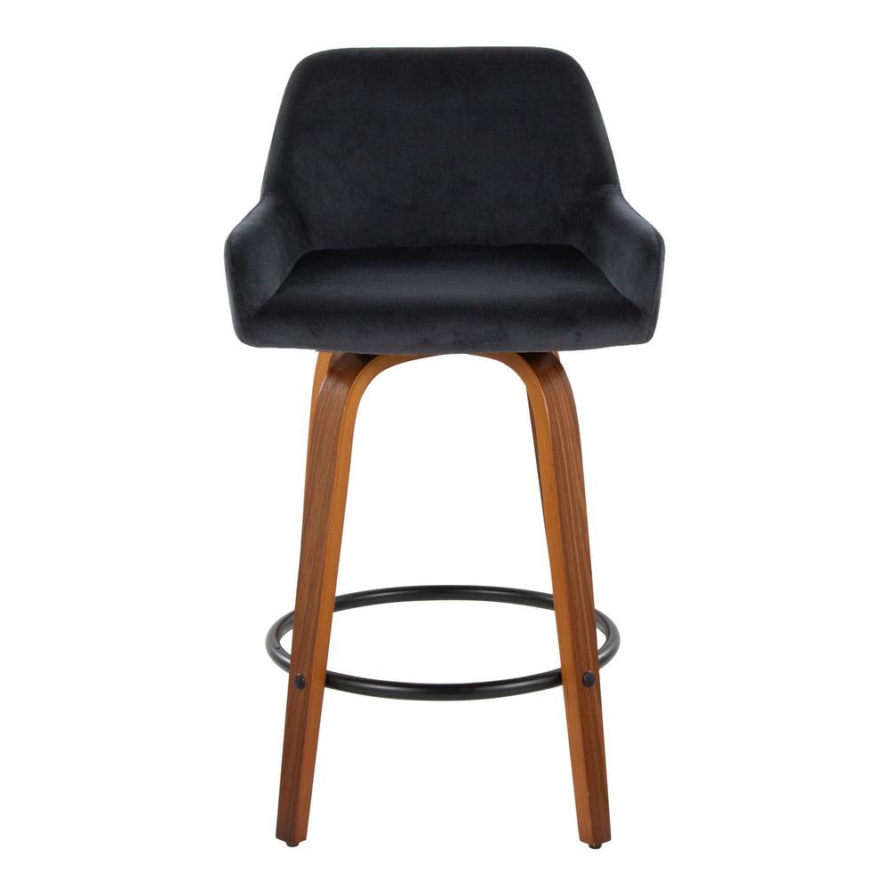 Brown Daniella 26" Fixed-Height Counter Stool - Set of 2