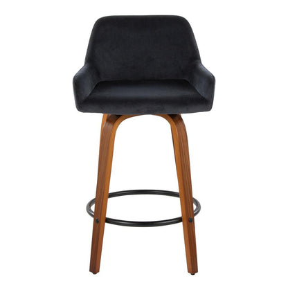 Brown Daniella 26" Fixed-Height Counter Stool - Set of 2