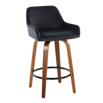 Brown Daniella 26" Fixed-Height Counter Stool - Set of 2