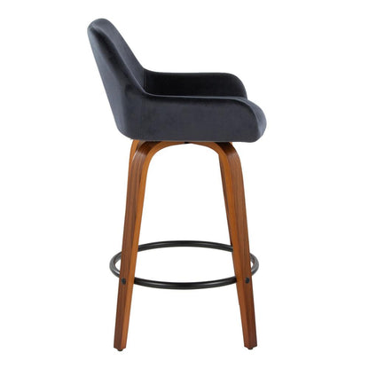 Brown Daniella 26" Fixed-Height Counter Stool - Set of 2