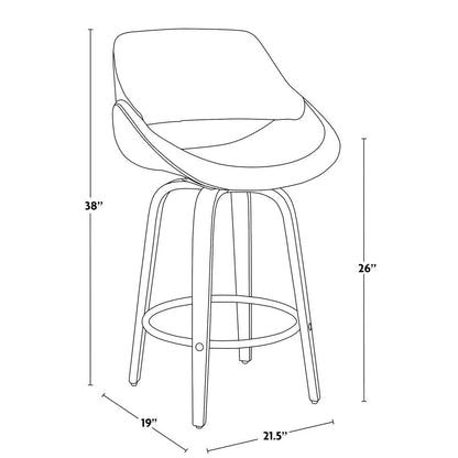 Fabrico 26" Fixed-Height Counter Stool - Set of 3