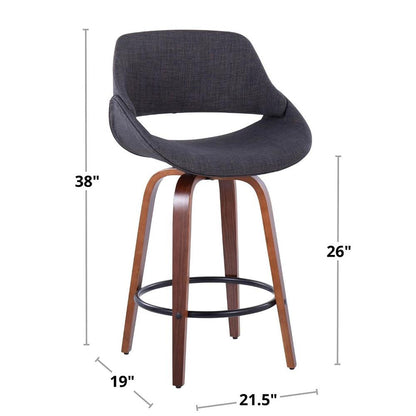 Multi Fabrico 26" Fixed-Height Counter Stool - Set of 2