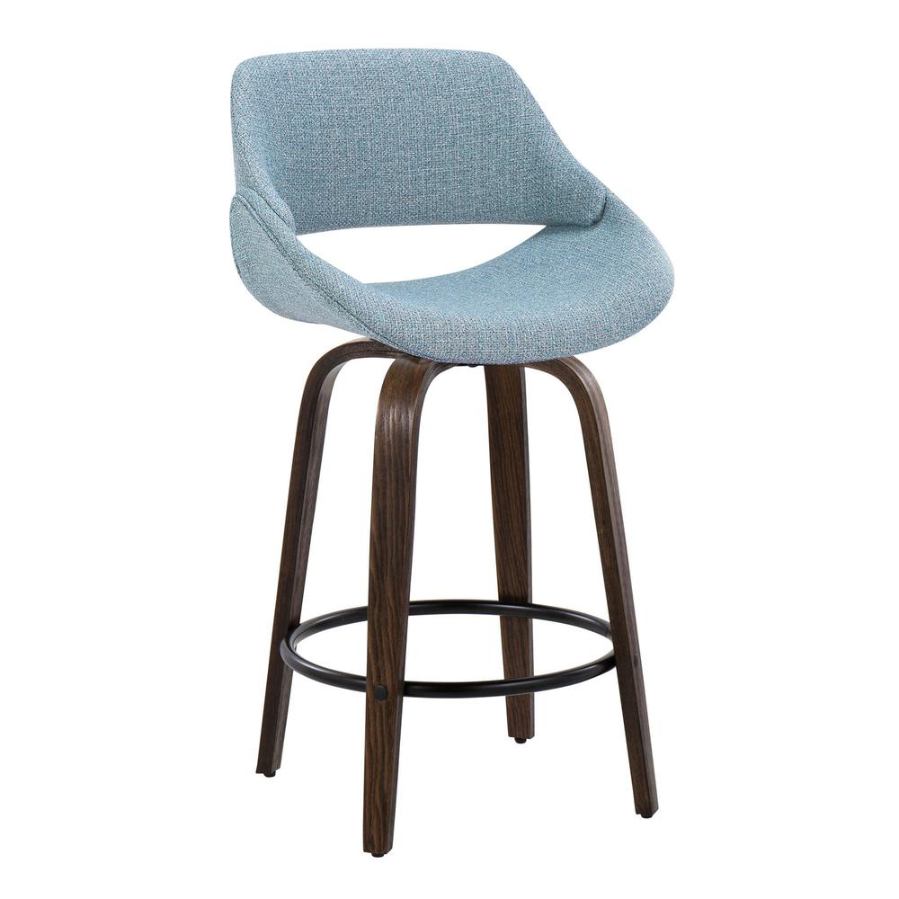 Brown Fabrico 26" Fixed-Height Counter Stool - Set of 2
