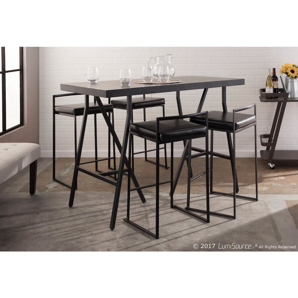 Fuji Stacker 26" Fixed-Height Counter Stool - Set of 3