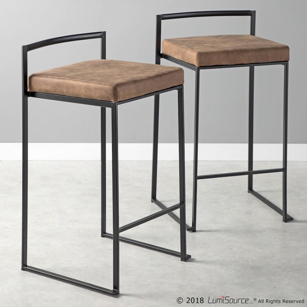 Fuji Stacker 26" Fixed-Height Counter Stool - Set of 3