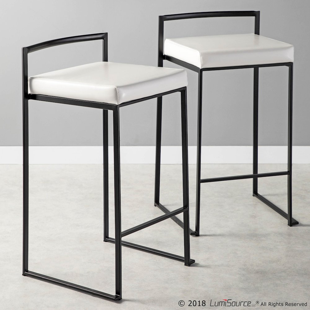 Fuji Stacker 26" Fixed-Height Counter Stool - Set of 3