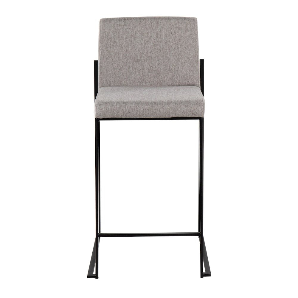 Fuji High Back 26" Fixed-Height Counter Stool - Set of 3