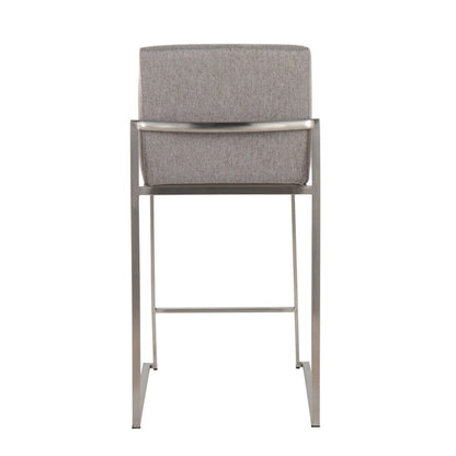 Fuji High Back 26" Fixed-Height Counter Stool - Set of 3