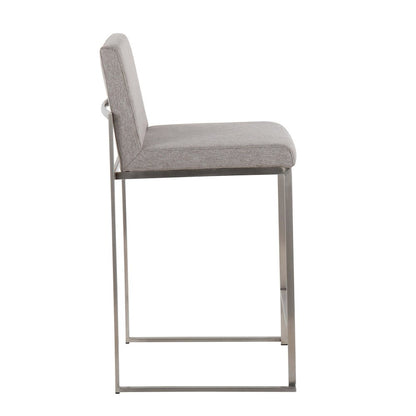 Fuji High Back 26" Fixed-Height Counter Stool - Set of 3