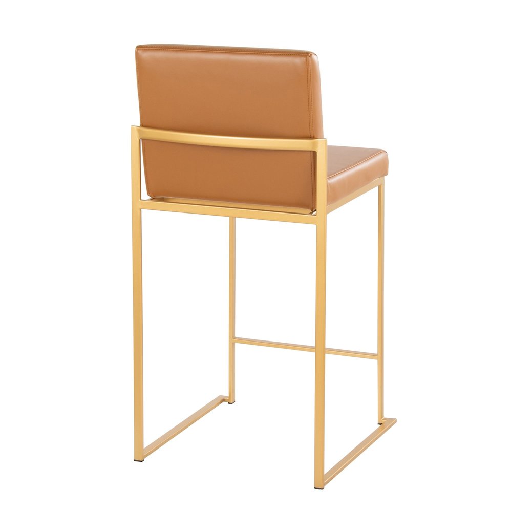 Fuji High Back 26" Fixed-Height Barstool - Set of 2