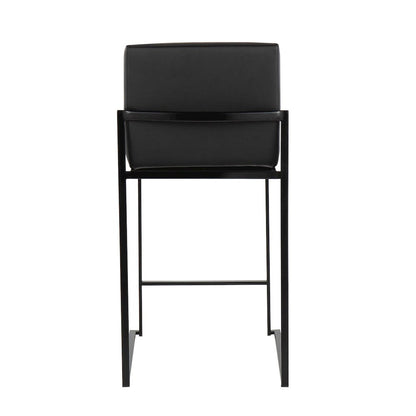 Fuji High Back 26" Fixed-Height Counter Stool - Set of 3