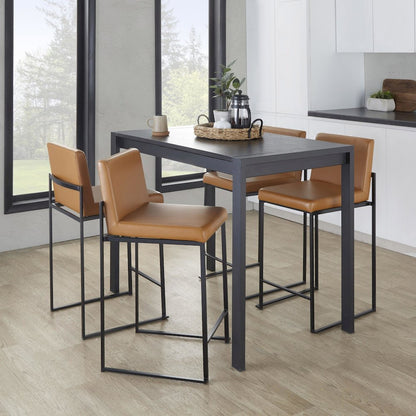 Fuji High Back 26" Fixed-Height Barstool - Set of 2