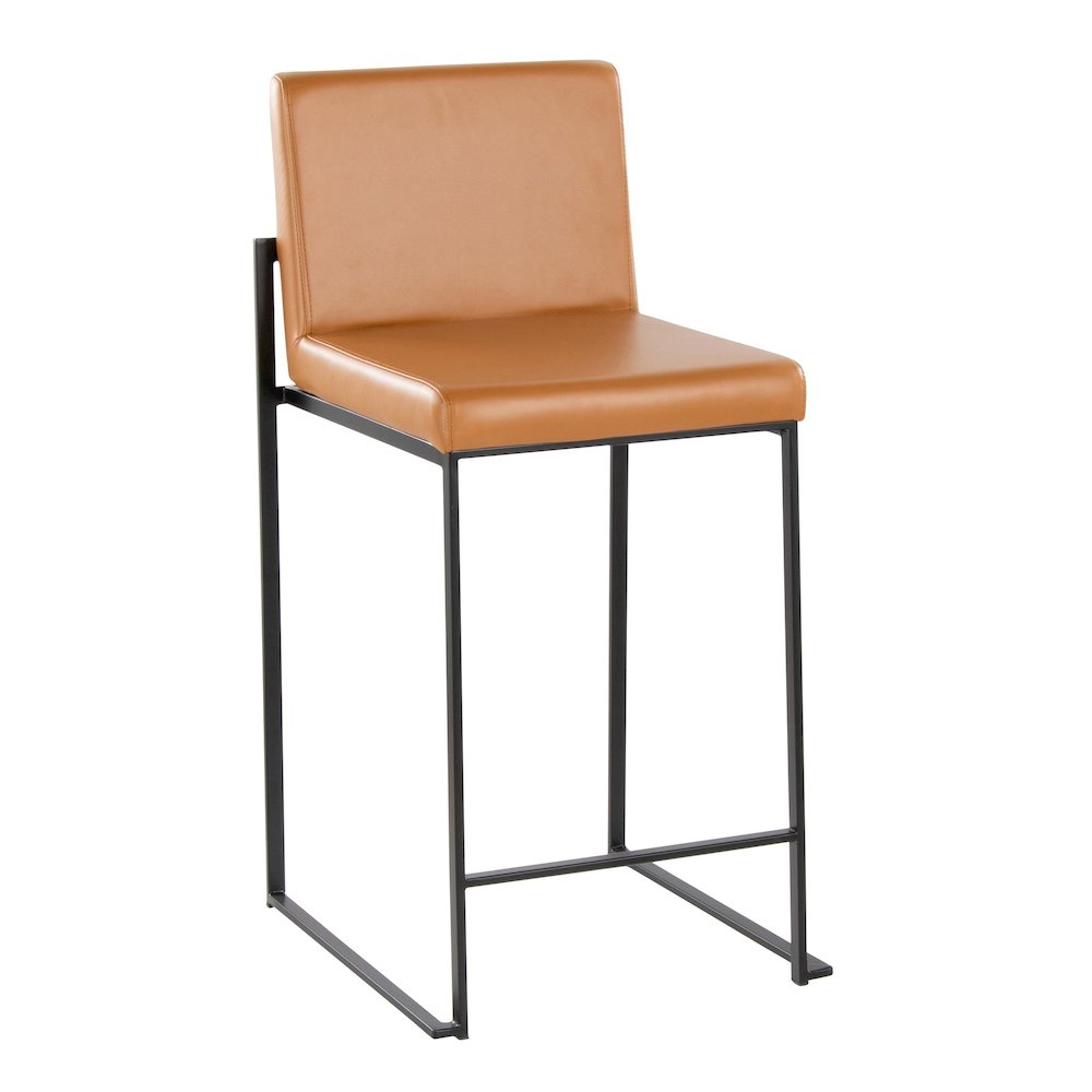 Fuji High Back 26" Fixed-Height Barstool - Set of 2