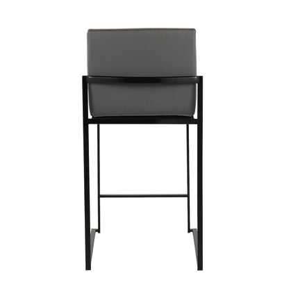 Fuji High Back 26" Fixed-Height Counter Stool - Set of 3