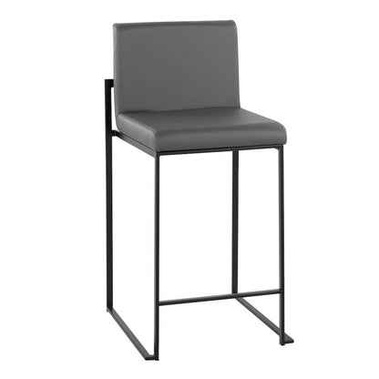 Fuji High Back 26" Fixed-Height Counter Stool - Set of 3